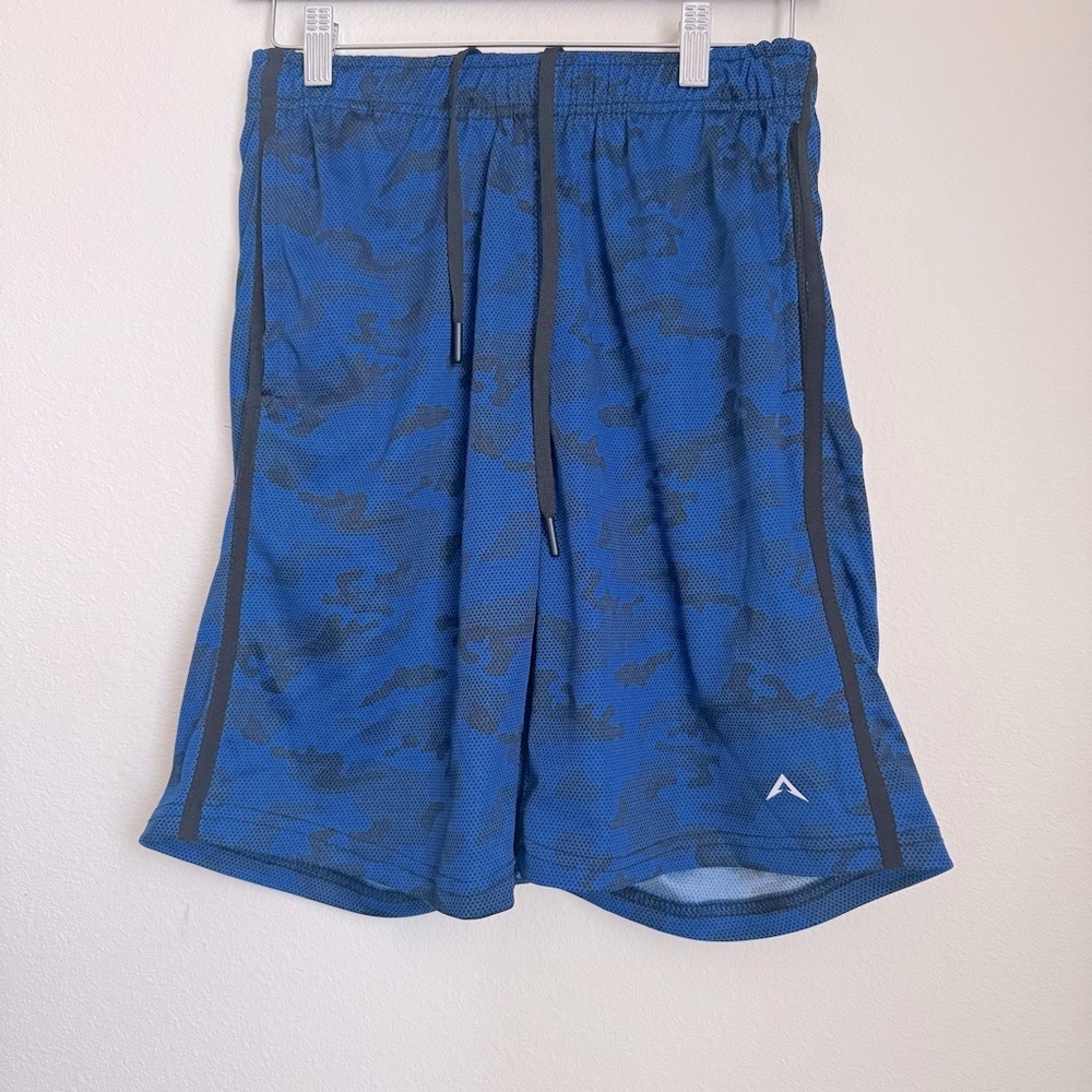 Men’s Ascend Blue Camouflage Athletic Basketball Vapor Tech Shorts Size Small